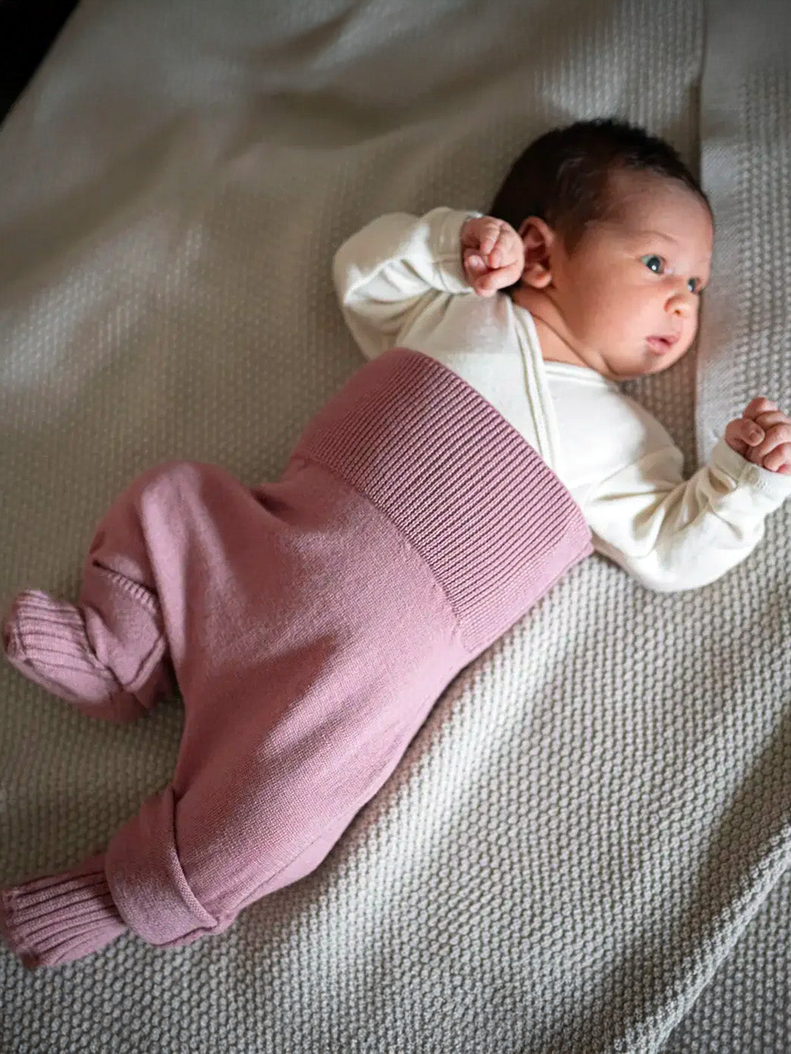 THE WOOLLY BABY PANTS - rose