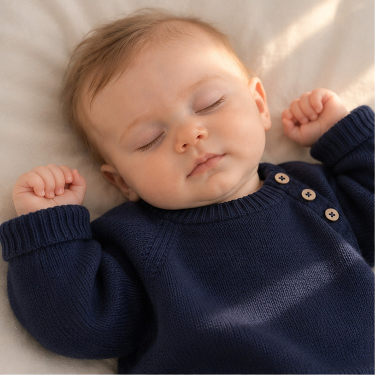 THE WOOLLY BABY SWEATER - cloud grey