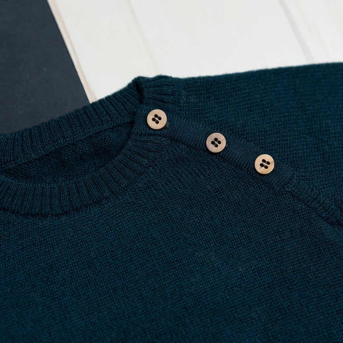 THE WOOLLY BABY SWEATER - new petrol