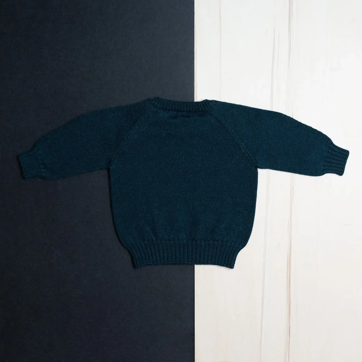 THE WOOLLY BABY SWEATER - new petrol