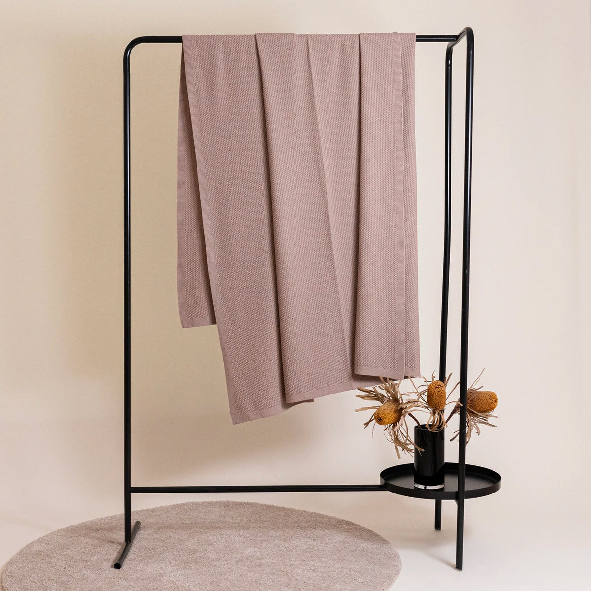THE WOOLLY FAMILY BLANKET - cappuccino