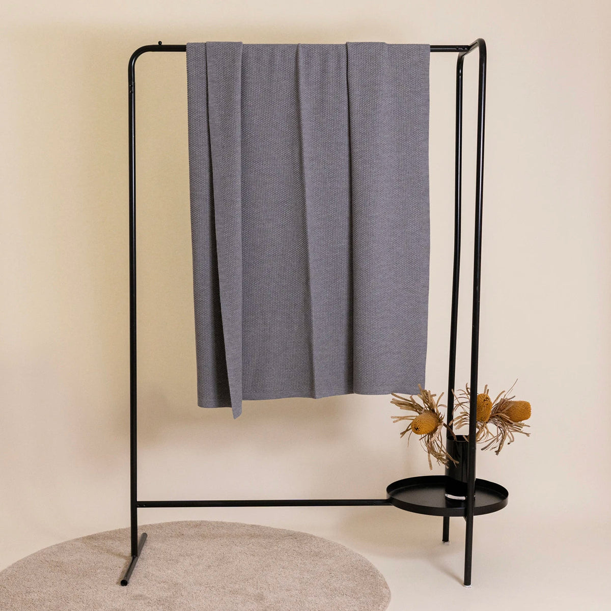 THE WOOLLY FAMILY BLANKET - cloud grey