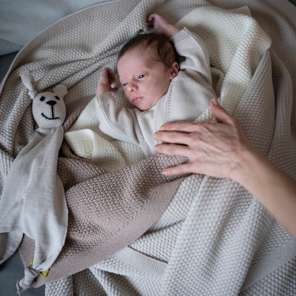 THE WOOLLY FAMILY BLANKET - sand