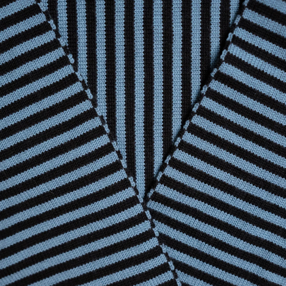 THE WOOLLY FAMILY SCARF STRIPED - CHOCOLATE / BLUE (Kopie)