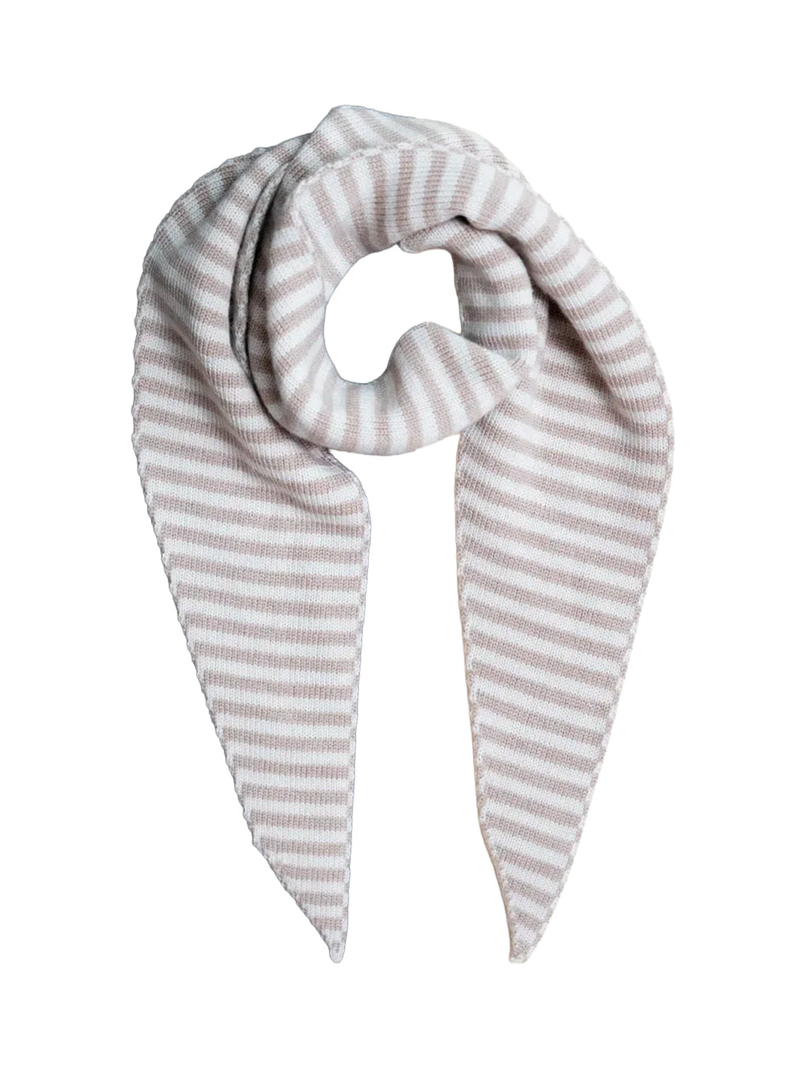 The Woolly Family Scarf Striped Sand / Cappuccino