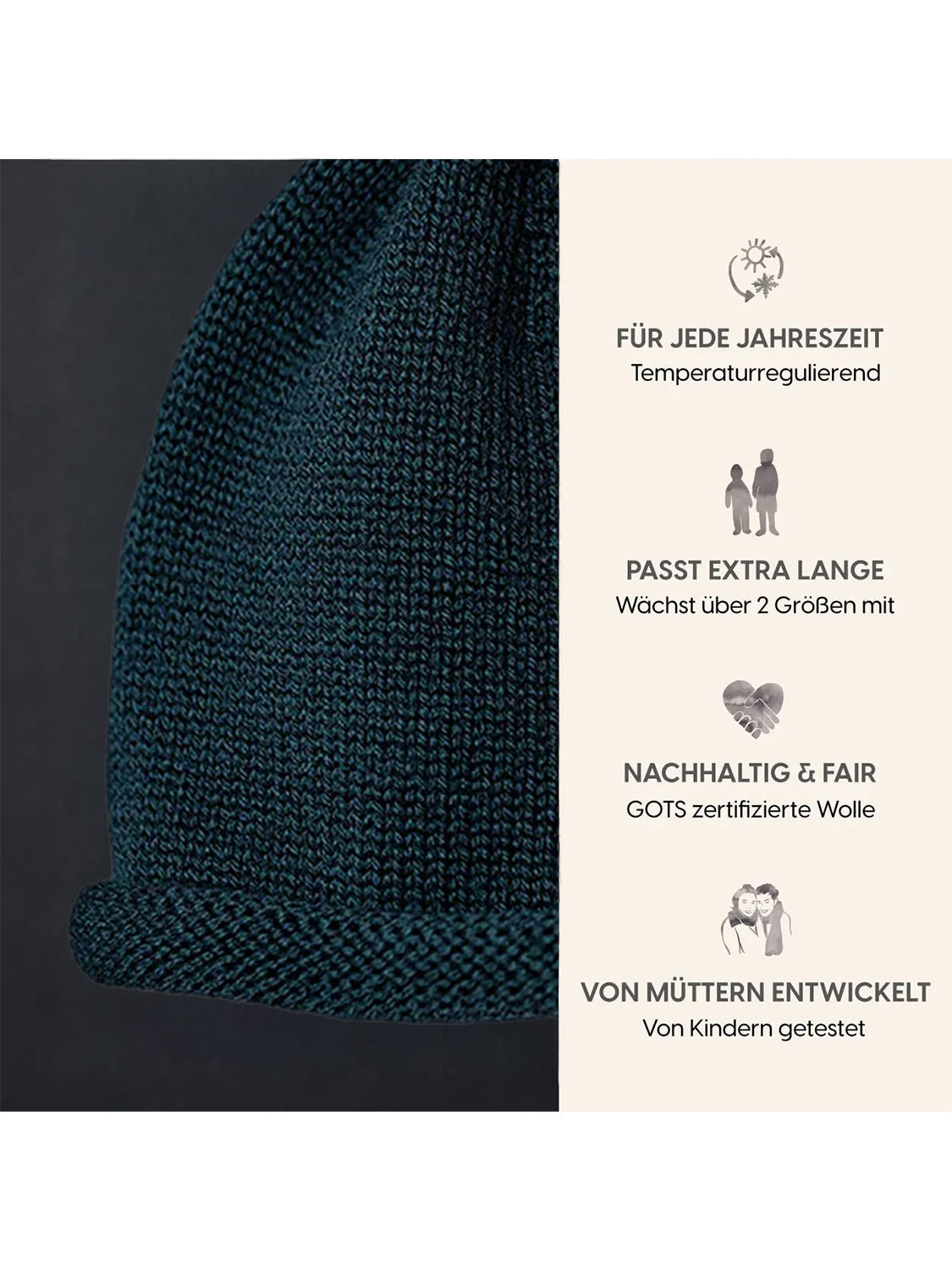 THE WOOLLY HAT - petrol