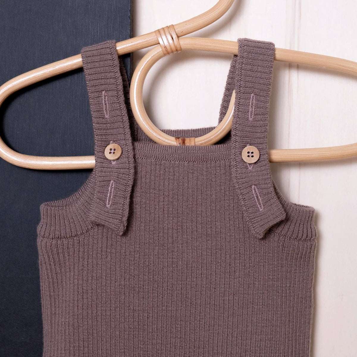 THE WOOLLY BABY JUMPSUIT - mauve