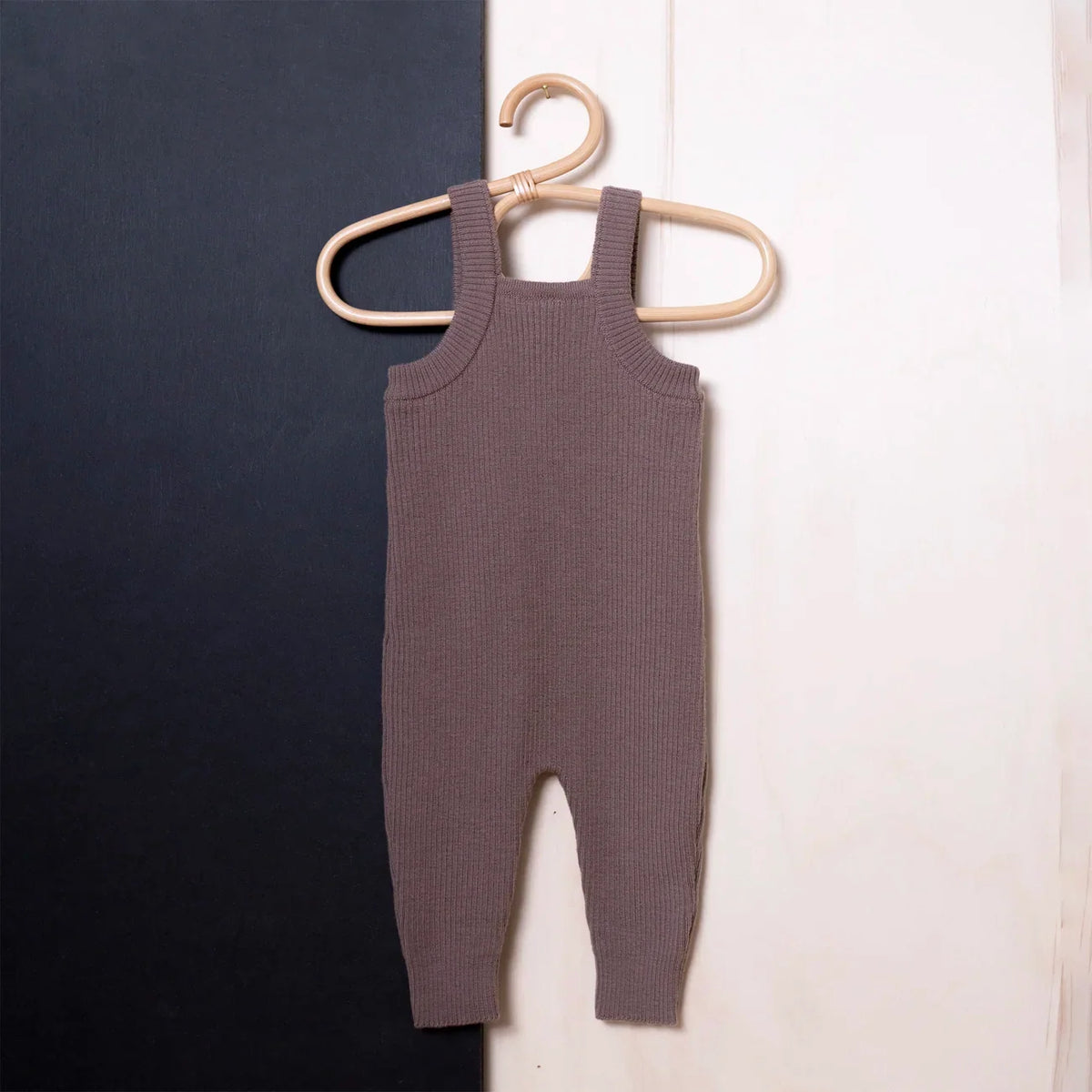 THE WOOLLY BABY JUMPSUIT - mauve