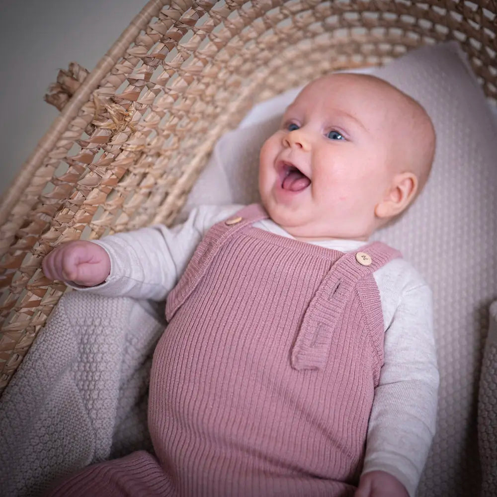 THE WOOLLY BABY JUMPSUIT - rose