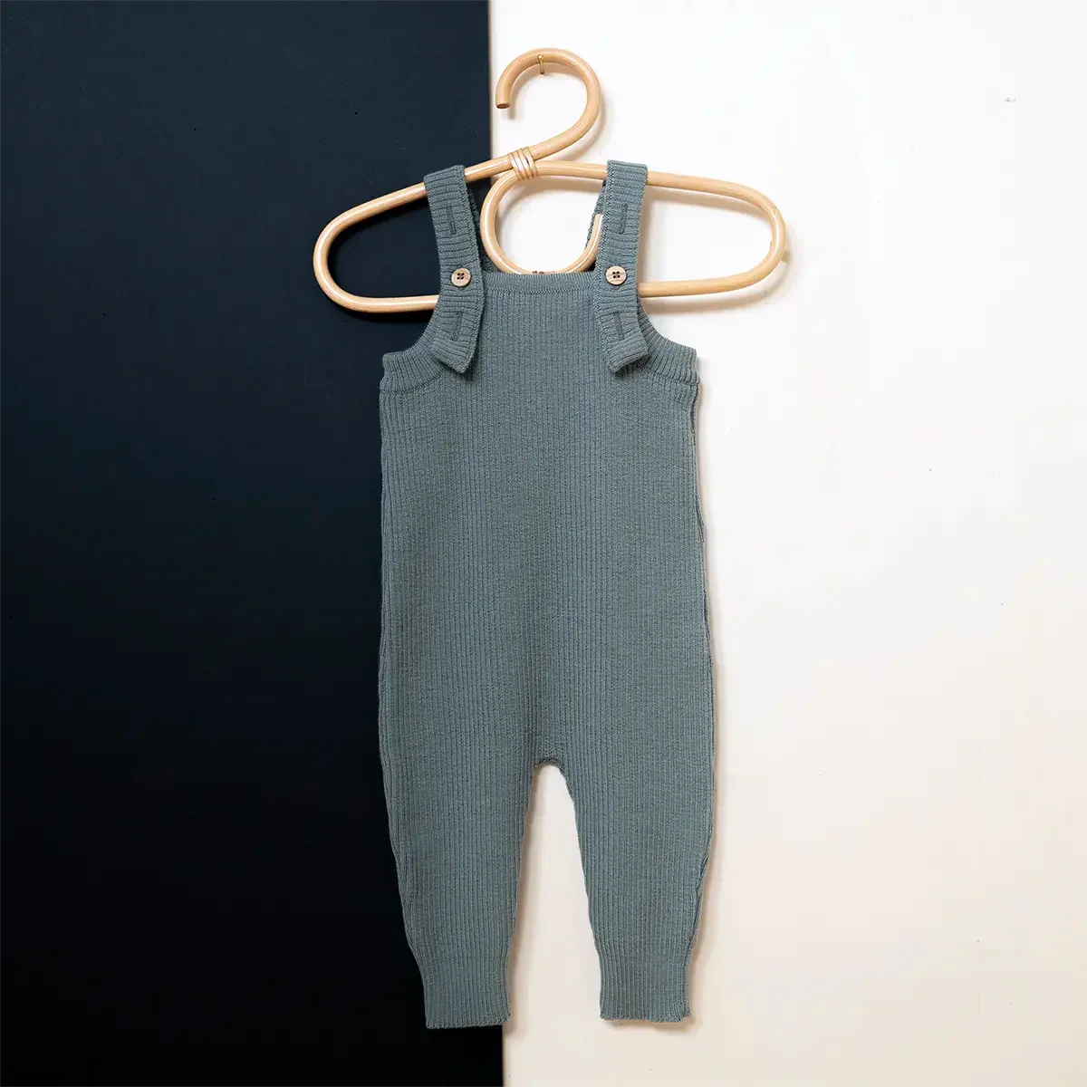 THE WOOLLY BABY JUMPSUIT - sage