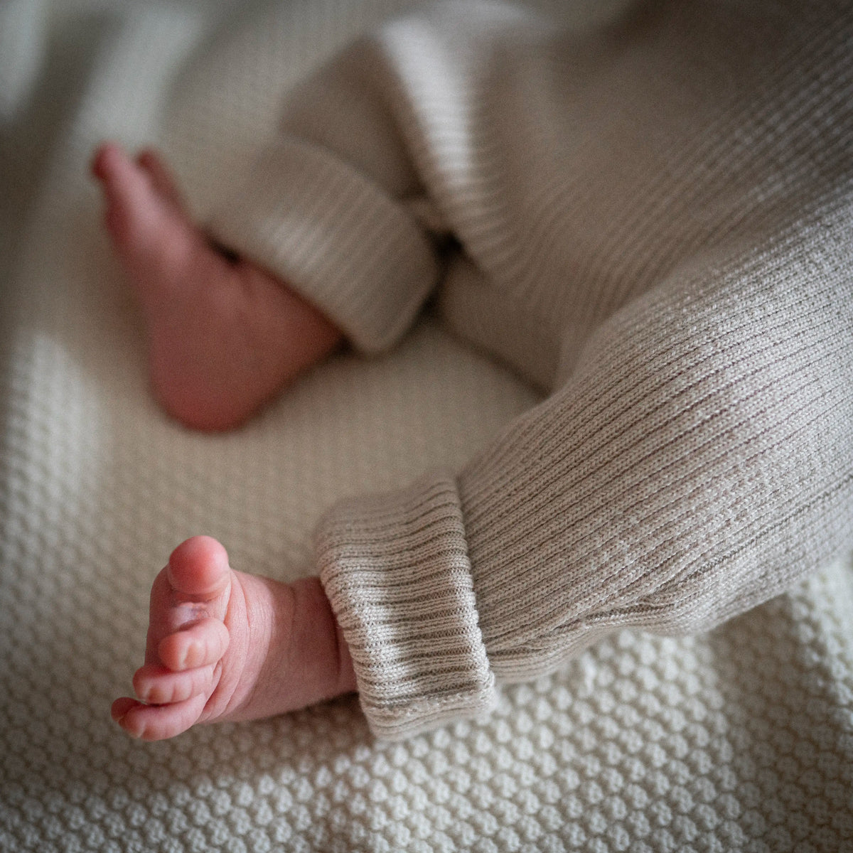 THE WOOLLY BABY JUMPSUIT - mauve