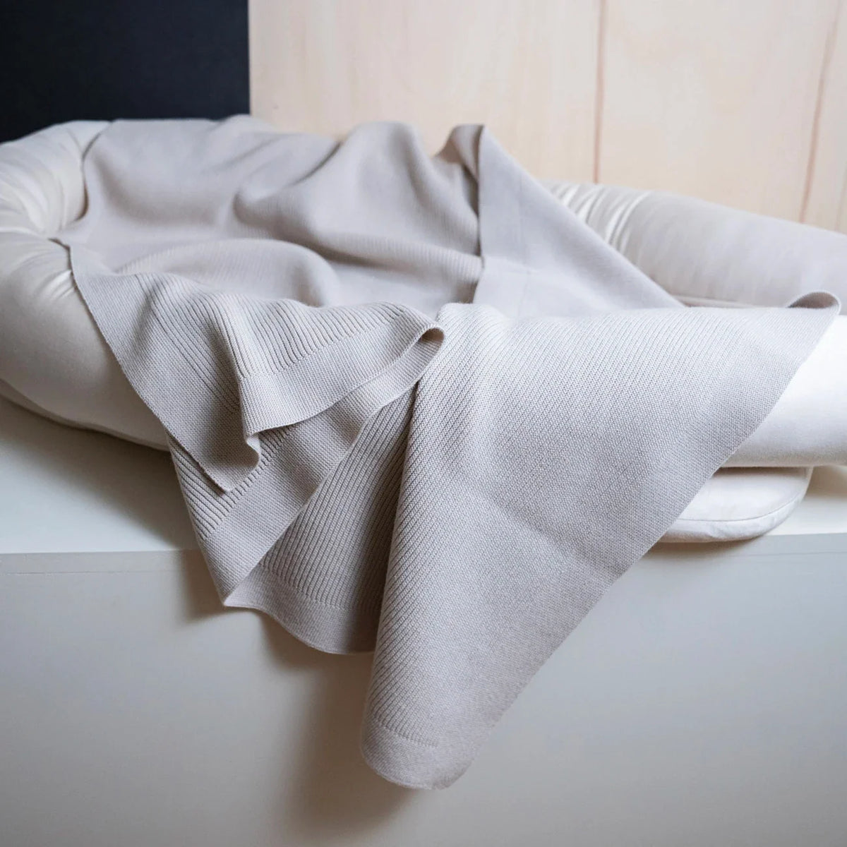 THE WOOLLY RIB BLANKET - sand