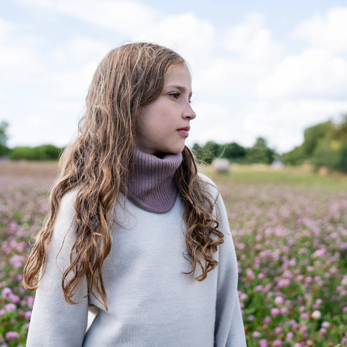 THE WOOLLY TRIANGLE SCARF SMALL - blue