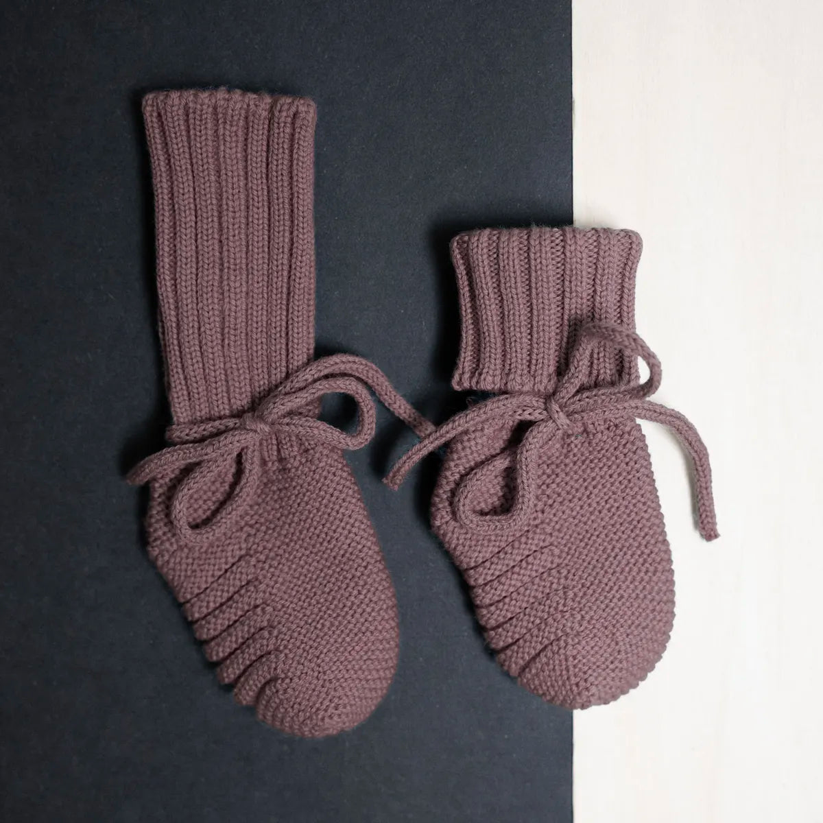 The Woolly Baby Bootie Mauve