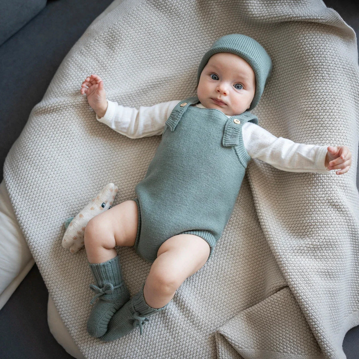 THE WOOLLY BABY BOOTIE - graphite grey