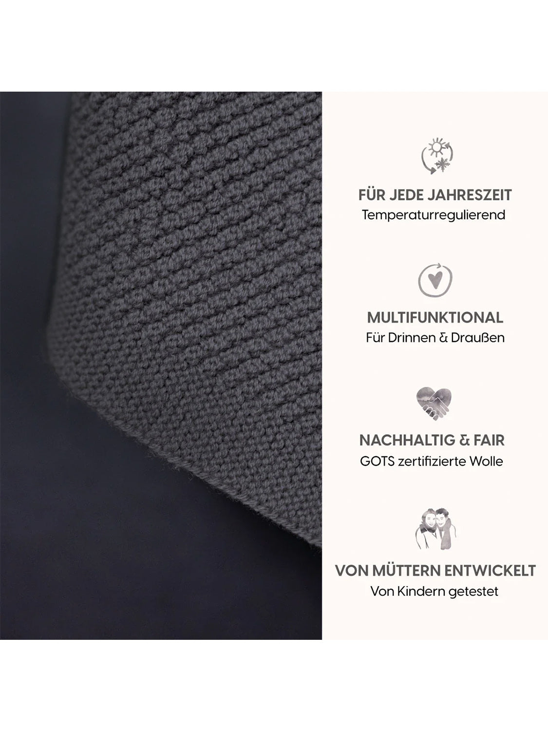 THE WOOLLY BLANKET - grey